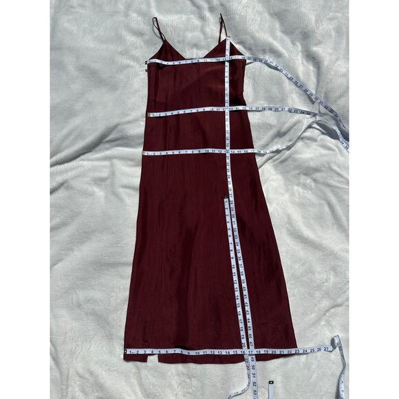 Róhe Rohe Fluid Slip Dress + Uneven Button Top Mulberry Burgundy 36 EU 4 US $990 - Picture 12 of 16